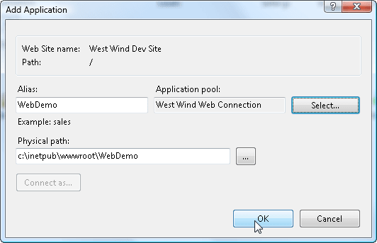 Create Virtual Directory