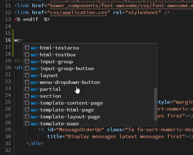 Visual Studio Code Intellisense Code Snippets - West Wind Web Connection